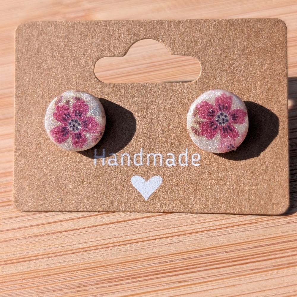 Handmade Floral Stud Earrings